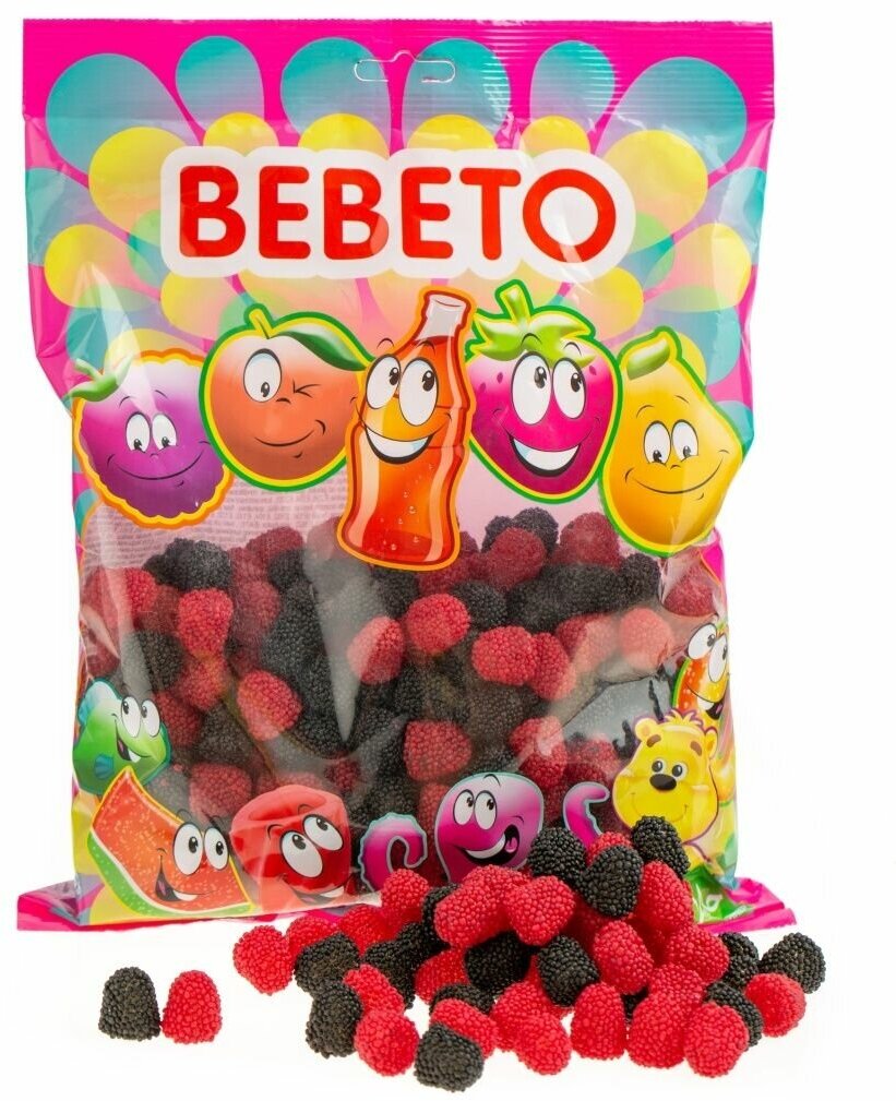 Мармелад жевательный Bebeto Berries вкус ежевики и малины, 1000г - фотография № 6