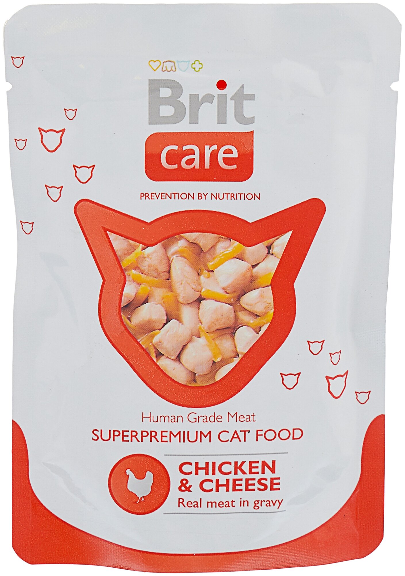 Влажный корм для кошек Brit Care, с курицей 12 шт. х 80 г (кусочки в соусе) - фотография № 2