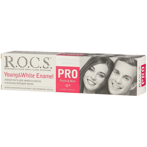 Купить R.O.C.S. PRO Young & White Enamel зубная паста, 135 гр, Зубная паста