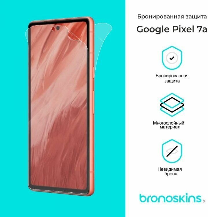 Защитная бронированная пленка для Google Pixel 7a (Матовая, Защита экрана FullScreen)