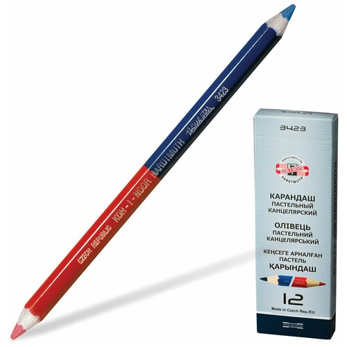 Карандаш KOH-I-NOOR 34230EG006KS, комплект 12 шт. комплект 21 шт карандаш двухцветный красно синий утолщённый brauberg заточенный грифель 4 0 мм 181262