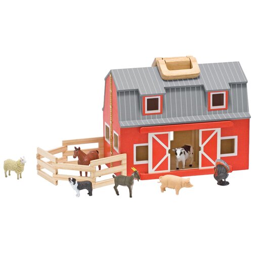 фото Игровой набор melissa & doug wooden fold & go barn 3700