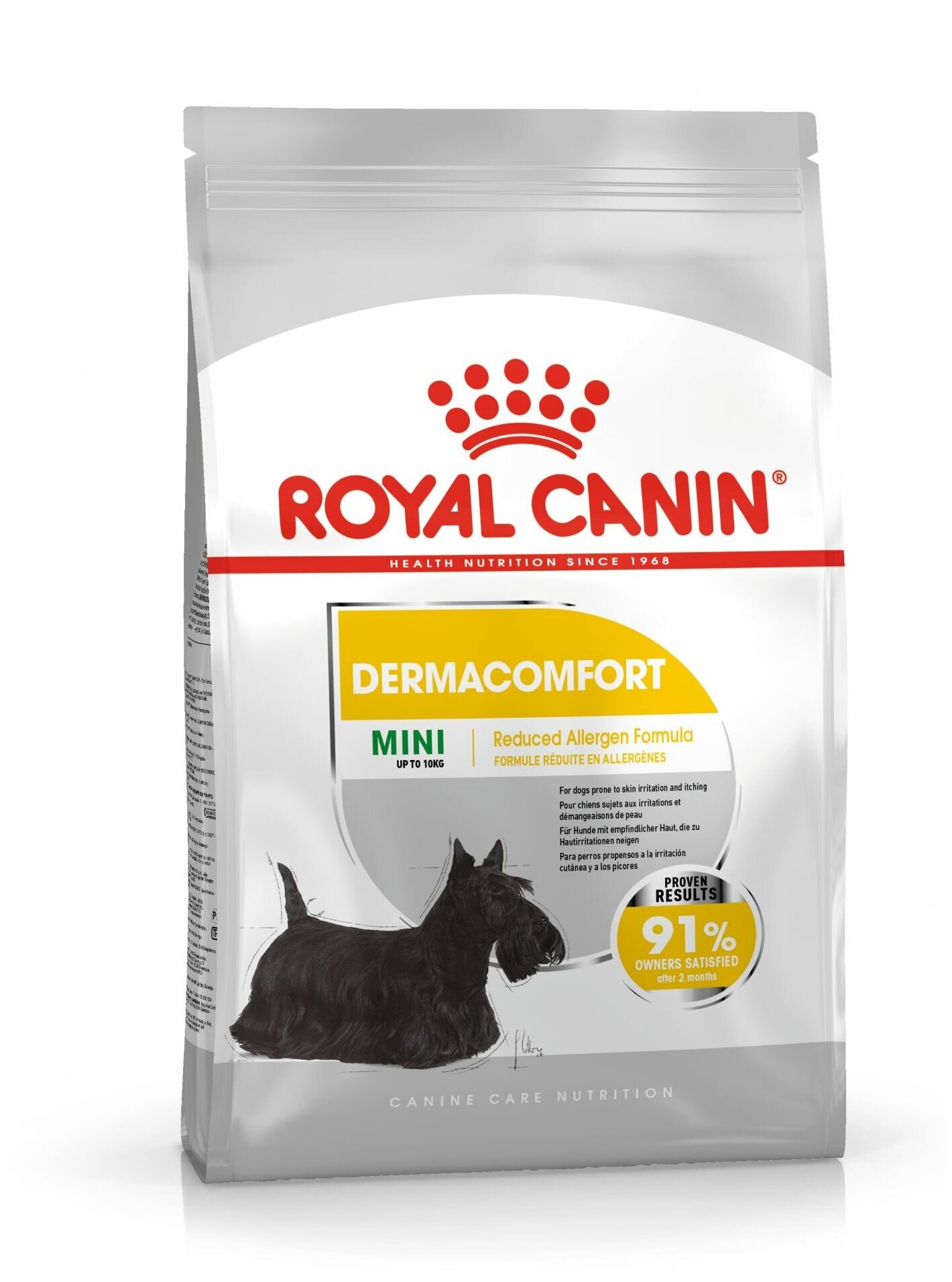 Корм сухой ROYAL CANIN MINI DERMACOMFORT ветеринарная диета для собак с раздраженной и зудящей кожей 3 кг х 3 шт