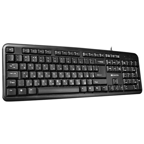 Клавиатура Canyon CNE-CKEY01-RU Black USB черный, 1 шт. клавиатура canyon hkb w2 104 keys slim design chocolate key caps ru layout black