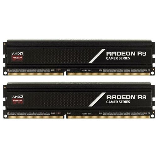 Оперативная память AMD Radeon R9 Gaming Series 8 ГБ 4 ГБ x 2 шт DDR4 3200 МГц DIMM CL16 R9S48G3206U1K 504900₽