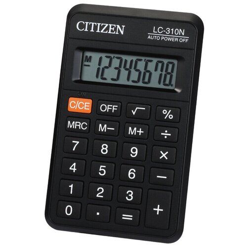 Калькулятор карманный CITIZEN LC-310N, черный