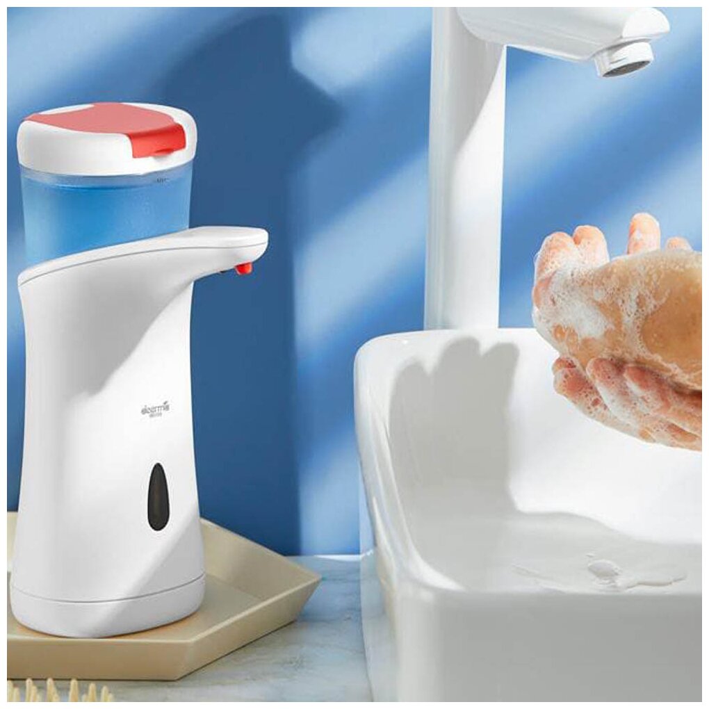 Дозатор для жидкого мыла deerma Hand sanitizer machine DEM-XS100 White - фотография № 2