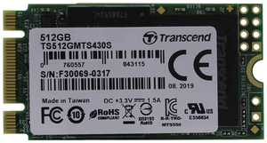 Твердотельный накопитель Transcend 512 ГБ SATA TS512GMTS430S