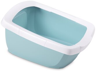 Туалет-лоток Imac Funny с высокими бортами для кошек 62*49,5*33 см пастельно голубой