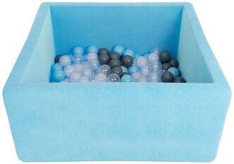 Детский бассейн ROMANA Airpool Box голубой/серые шарики