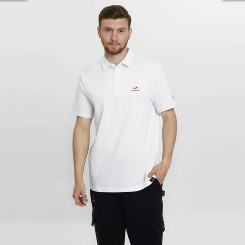 фото Поло роскосмос, размер 48, белый