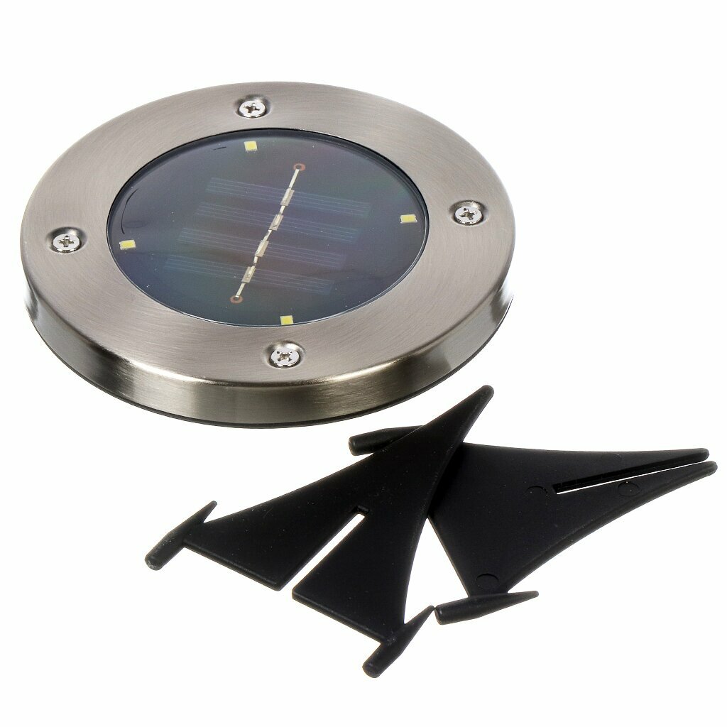 ЭРА Садовый светильник на солнечной батарее ERAST040-08 светодиодный, цвет арматуры: черный, цвет плафона серый - фотография № 10