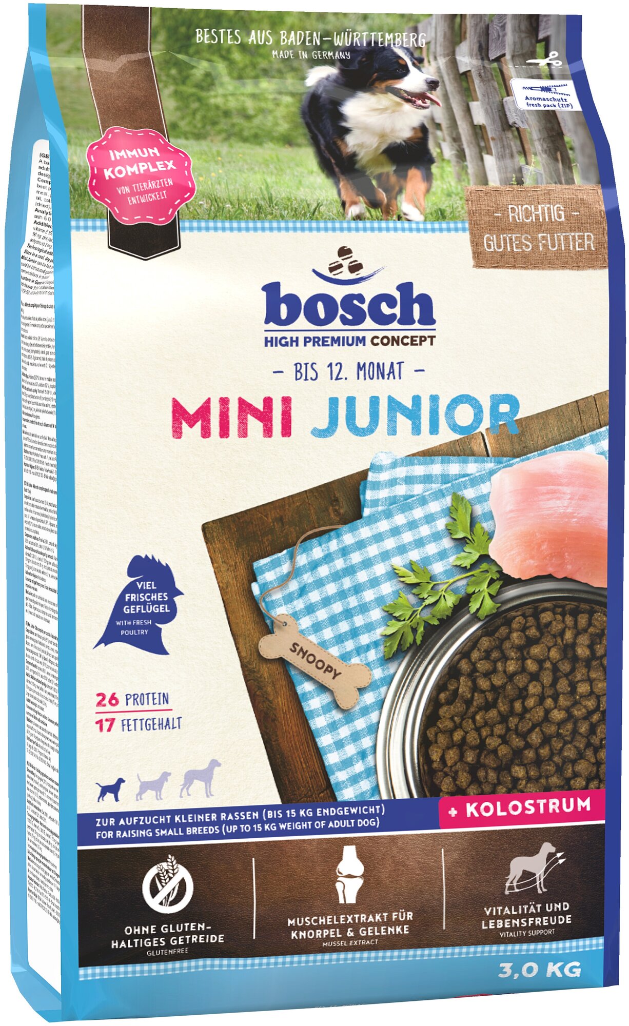 Сухой корм для щенков Bosch Mini Junior 3 кг