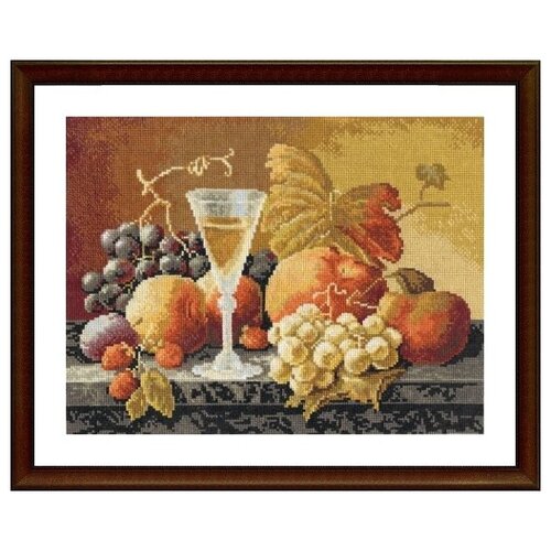 фото Набор для вышивания «panna» н-1234 натюрморт с вином и фруктами
