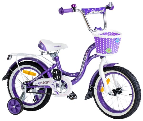 Детский велосипед Nameless Lady 16 фиолетовый (требует финальной сборки)