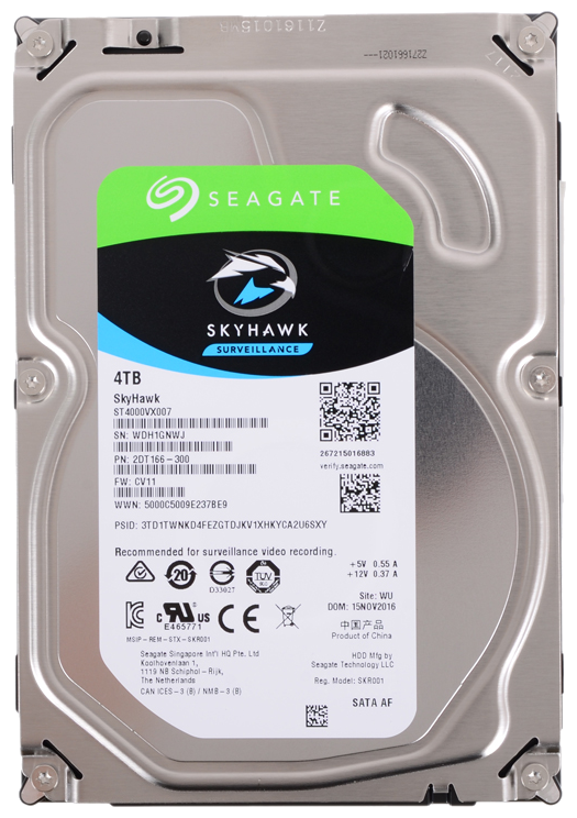   HDD-ST4000VX007 HDD Seagate SATA3 4Tb 5900 Skyhawk Surveillance 64Mb