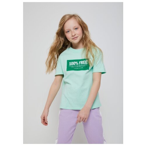 фото Футболка sela, размер 146, мятный