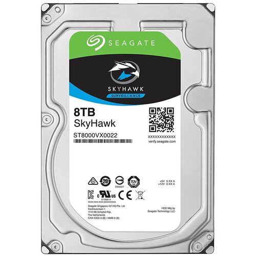 Жесткий диск Seagate 8 ТБ ST8000VX0022 жесткий диск seagate 3тб skyhawk s13978300 для видеорегистратора объем 3 тб и размером 3 5 дюйма диск для систем видеонаблюдения