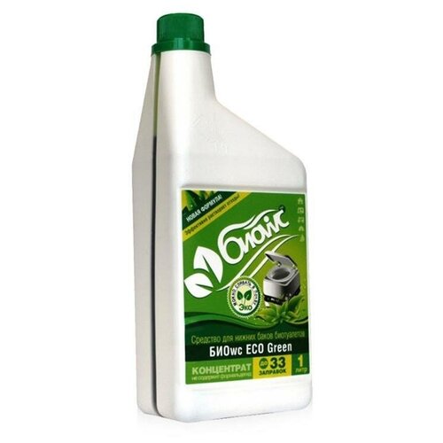 БИОwc ECO Green дезодорирующее средство для нижнего бака, 1 л
