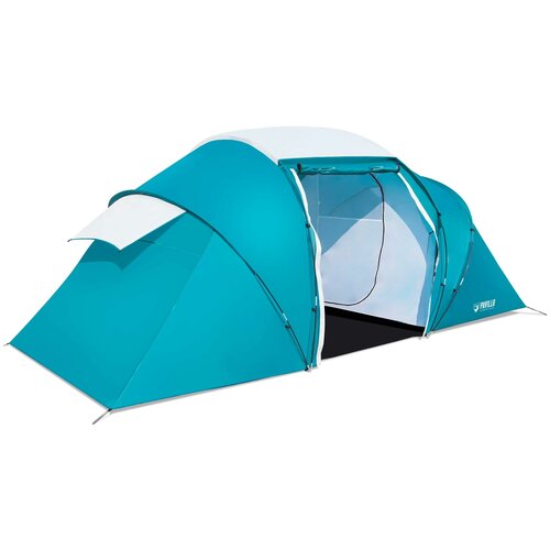 Палатка кемпинговая четырёхместная Bestway Family Ground 4 Tent 68093, бирюзовый палатка трекинговая четырехместная bestway activeridge 4 tent 68091 бирюзовый
