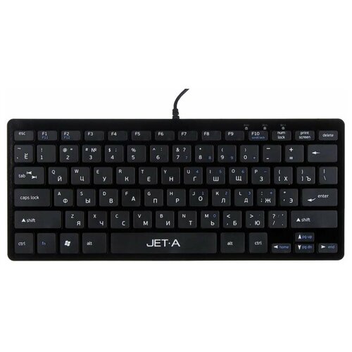 Клавиатура Jet.A SlimLine K8 Black USB черный, русская jet a slimline k8 bt клавиатура беспроводная jet a slimline k8 bt