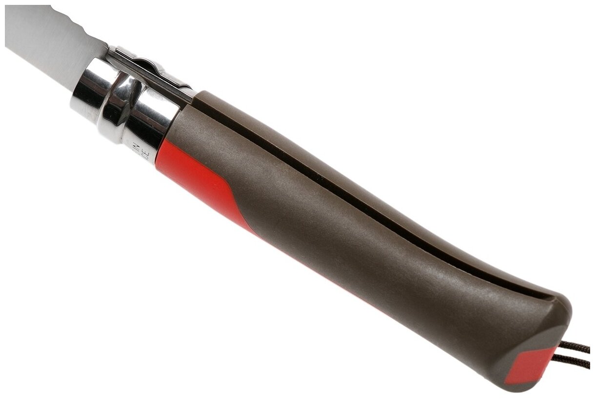 Складной нож OPINEL Outdoor Earth №08 8VRI, 190мм, красный / серый - фото №5