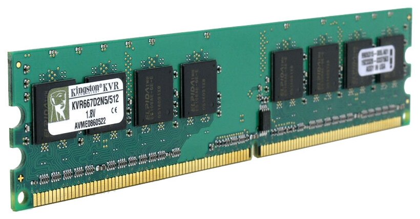 Оперативная память Kingston 524.288 МБ DDR2 667 МГц DIMM CL5 KVR667D2N5/512