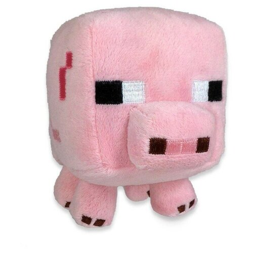 Мягкая игрушка Jazwares Minecraft Baby pig, 18 см, розовый набор minecraft мягкая игрушка saddled pig брелок