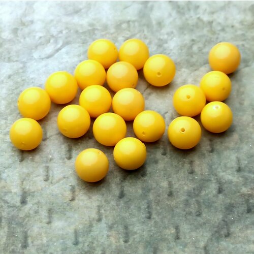 Бусина Перламутр насыщенно желтый гладкий шар 9,5-10 мм бусина перламутр насыщенно желтый гладкий шар 9 5 10 мм