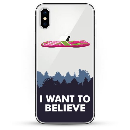 фото Силиконовый чехол i want to believe на apple iphone xs andy & paul