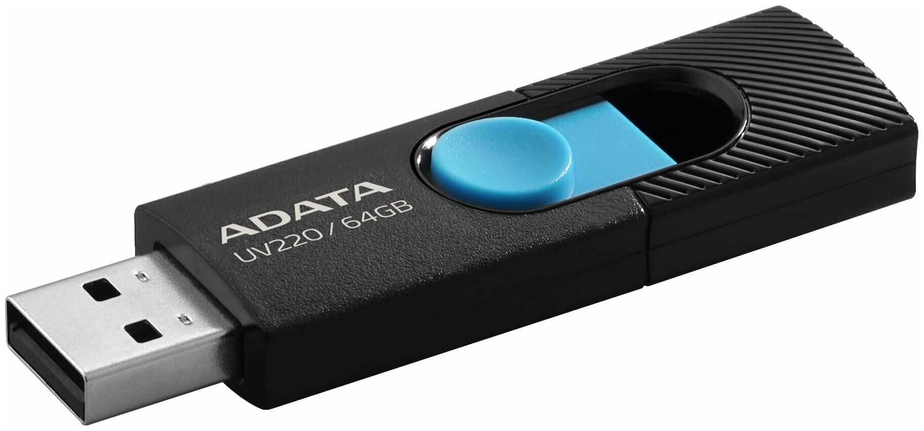 Флешка A-Data UV220 32ГБ USB2.0 черный/синий (AUV220-32G-RBKBL) - фото №2