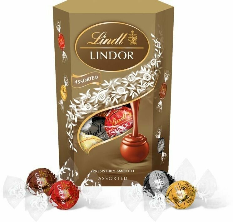 Шоколадные конфеты Lindt Lindor ассорти 200 г (Из Финляндии)