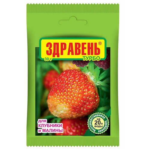 Удобрение Ваше хозяйство Здравень Турбо для клубники и малины, 0.03 кг, 1 уп.