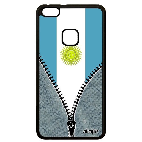 фото Чехол на телефон huawei p10 lite, "флаг аргентины на молнии" путешествие патриот utaupia