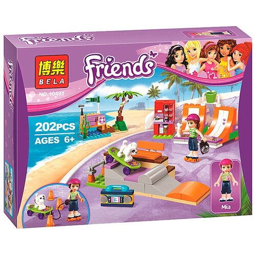 Конструктор Lari (Bela) Friends 10491 Скейт-парк, 202 дет. конструктор lari bela supreme heroes 10249 стражи галактики миссия побег