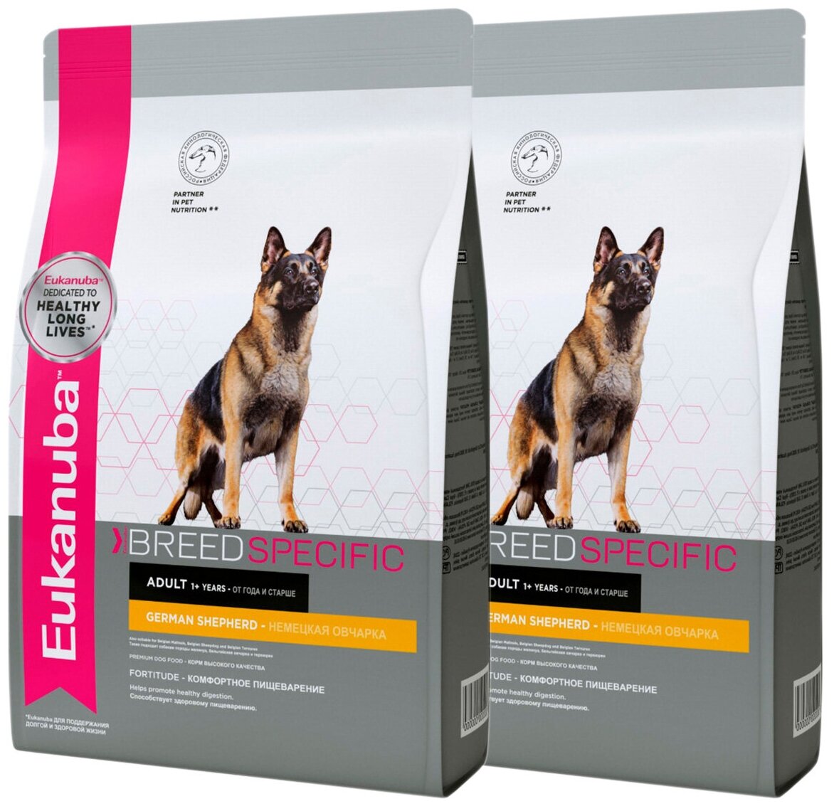 EUKANUBA GERMAN SHEPHERD для взрослых собак немецкая овчарка (10 + 10 кг)