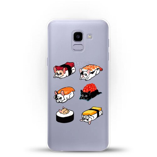 фото Силиконовый чехол суши-собачки на samsung galaxy j6 (2018) andy & paul