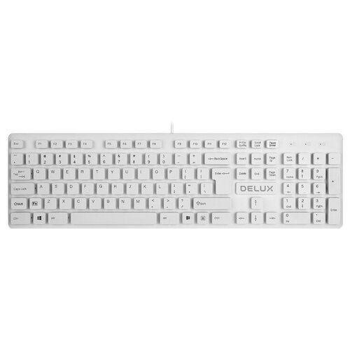 Клавиатура Delux KA150U White USB белый 1 шт 51000₽