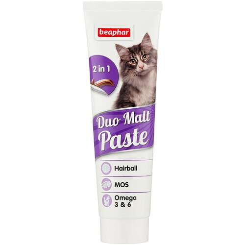 Beaphar Duo Malt Paste паста для кошек, вывод шерсти из кишечника, 100 гр