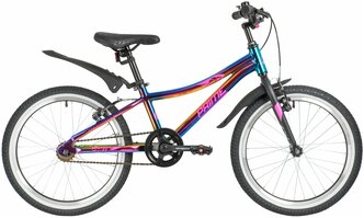 Подростковый горный (MTB) велосипед Novatrack Prime 20 Al V Girl (2020) металлик фиолетовый металлик (требует финальной сборки)