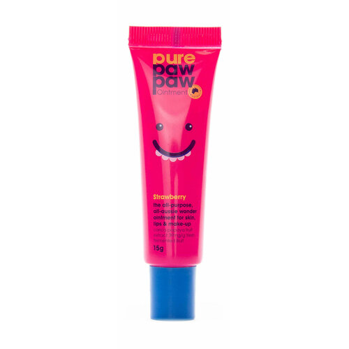 PURE PAW PAW Бальзам для губ Ointment Passion Strawberry с ароматом клубники восстанавливающий, 15 г