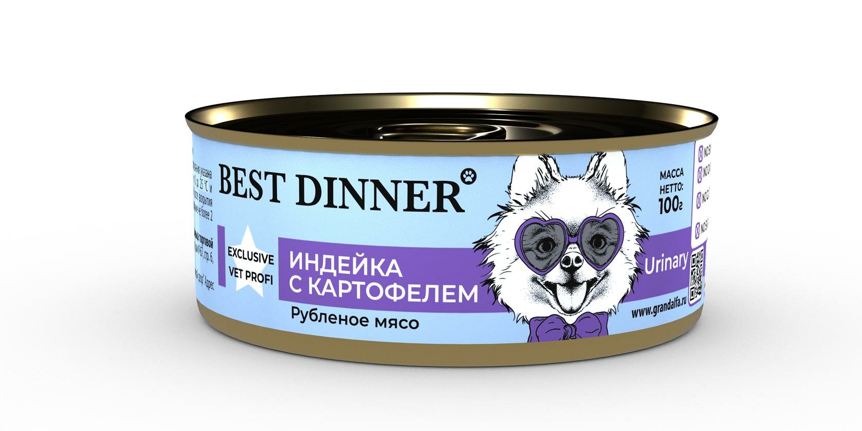 Best Dinner Vet Profi Urinary консервы для собак при профилактике и лечении рецидивов МКБ Индейка