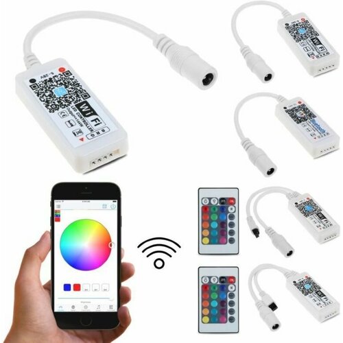 RGB контроллер Wi-Fi с IR пультом Magic Home 5-28V 144W IOS | Android контроллер для rgb ленты с пультом 5 24в 12а smartbuy