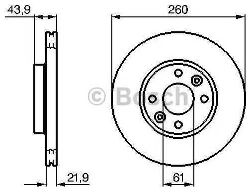 Bosch диск тормозной пер 0986479103, (1шт)