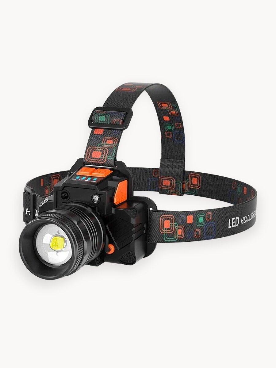 Налобный фонарь Dexu T50 с встроенным аккумулятором, сенсорами и функцией Power Bank, 800 люмен