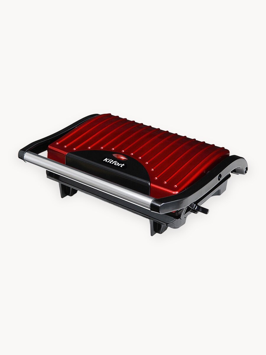 Бутербродница Kitfort КТ-1609 Panini Maker, красная