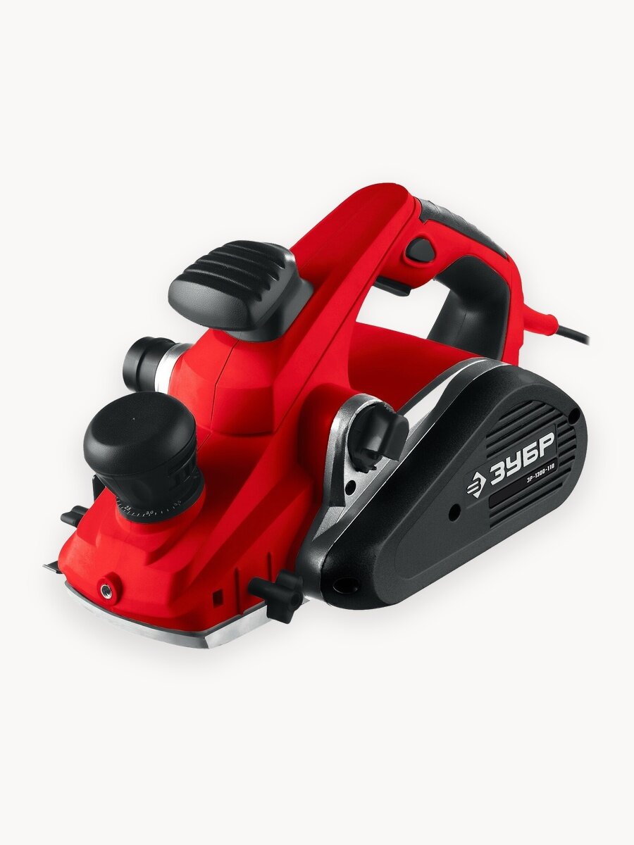 ЗУБР 1300 Вт, 110 мм, электрический рубанок (электрорубанок), станина (ЗР-1300-110)