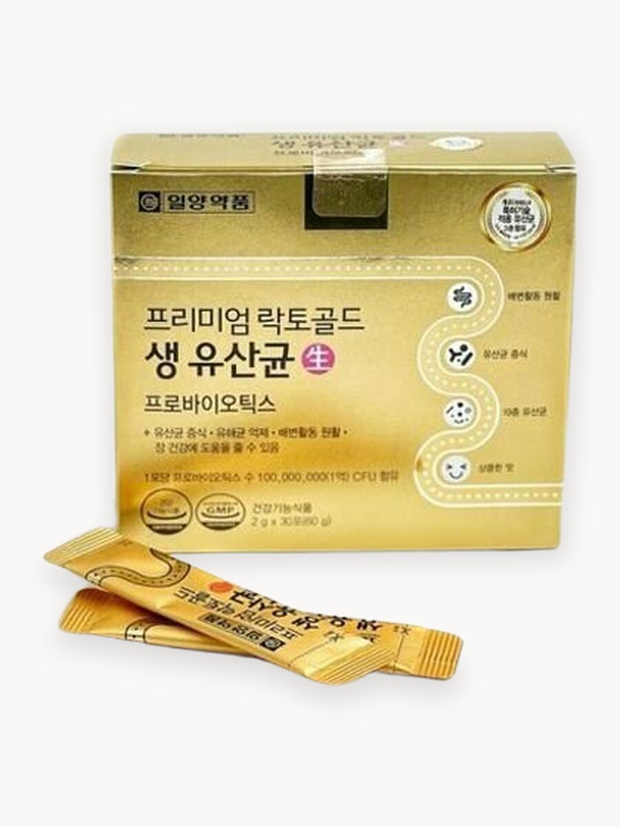 IL-YANG PHARM Лактобактерии для снижения веса в порошке S-line Premium Lactogold Live Lactobacillus Probiotics 2г х 30шт