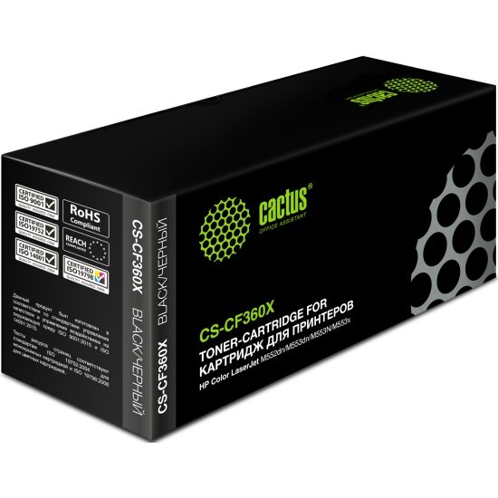 Тонер-картридж Cactus CS-CF360X черный (12500стр.) для HP CLJ M552dn/M553dn/M553N/M553x
