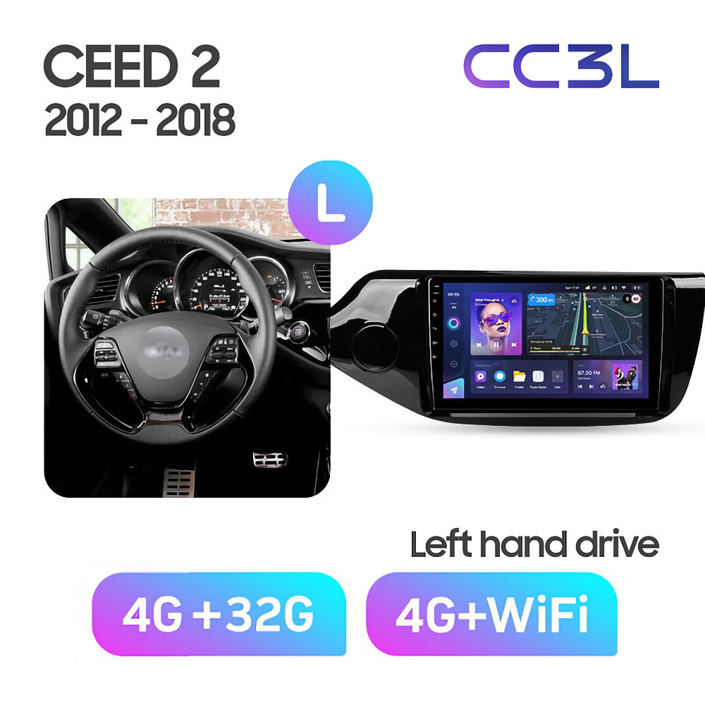 Магнитола Teyes CC3L 4/32 для Kia Ceed Cee'd 2 JD 2012 - 2018